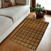 handmade Modern Gabbeh Charcoal Rust Hand Knotted RECTANGLE 100% WOOL area rug 4  x 6